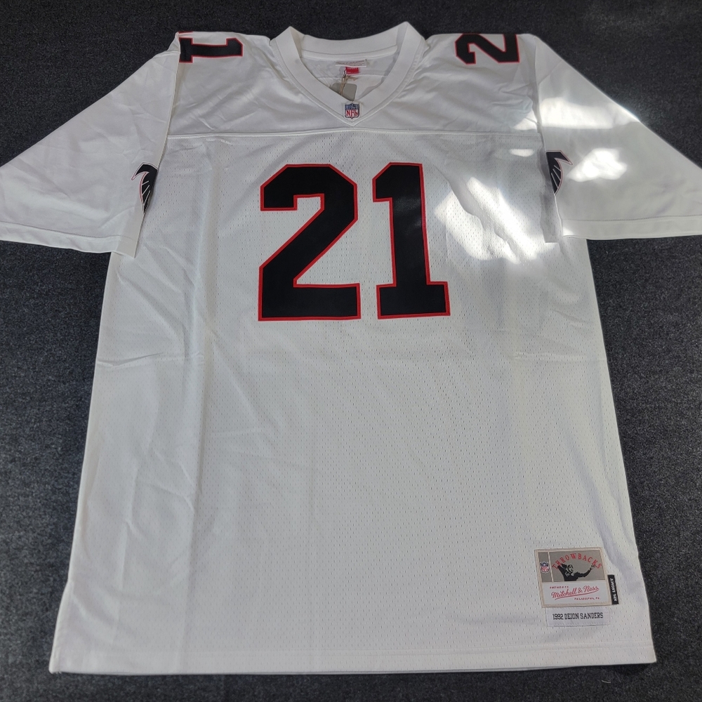 Atlanta Falcons Deion Sanders 1992 NFL Mitchell Ness Football Jersey Size 2XLT